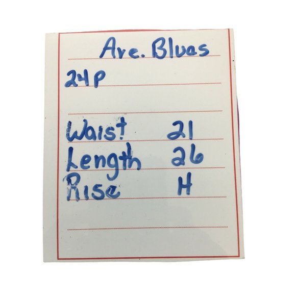 Avenue Blues Womens Straight Leg Tapered Denim Blue Jeans Size 24 Petite - Picture 7 of 7